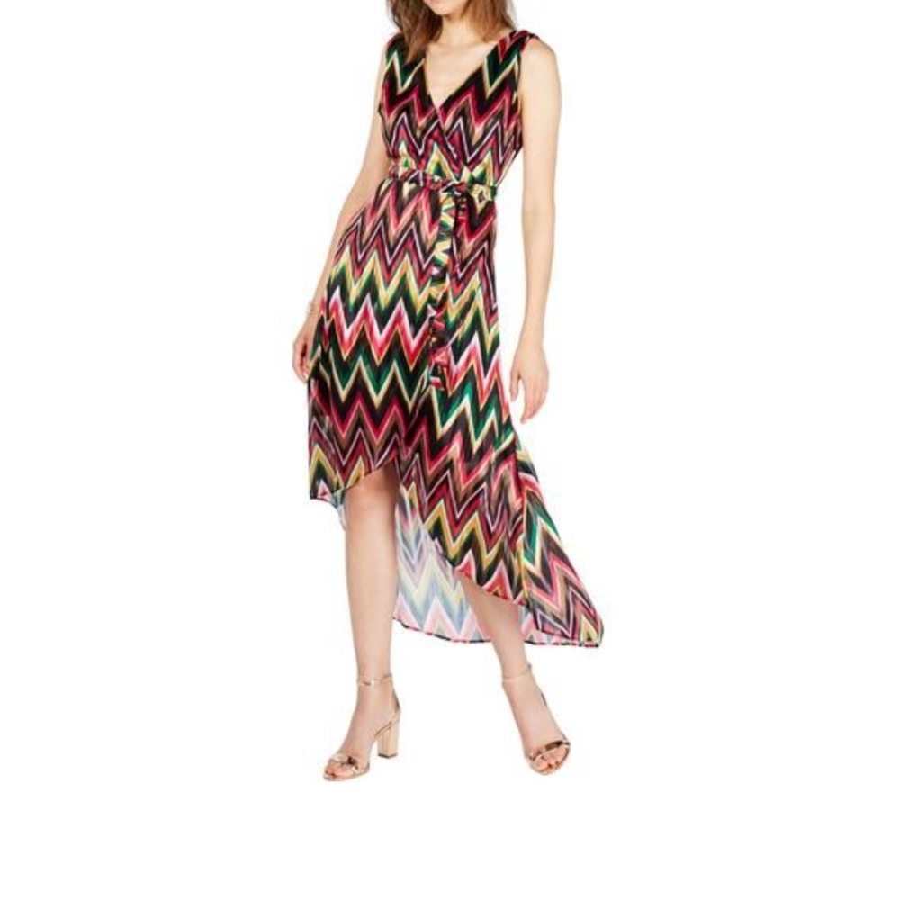 International Concepts Black Multicolor Maxi Dress
